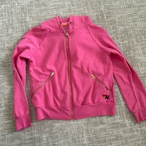 Aviator nation pink zip up small